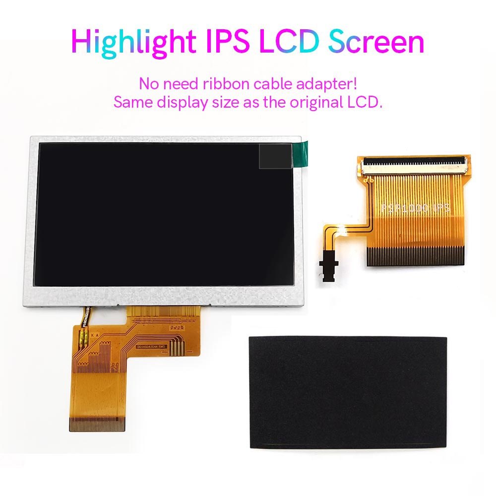 2024 Hispeedo Highlight Backlight IPS LCD Screen Kit With Special Cable 500/1000 Luminance For PSP 1