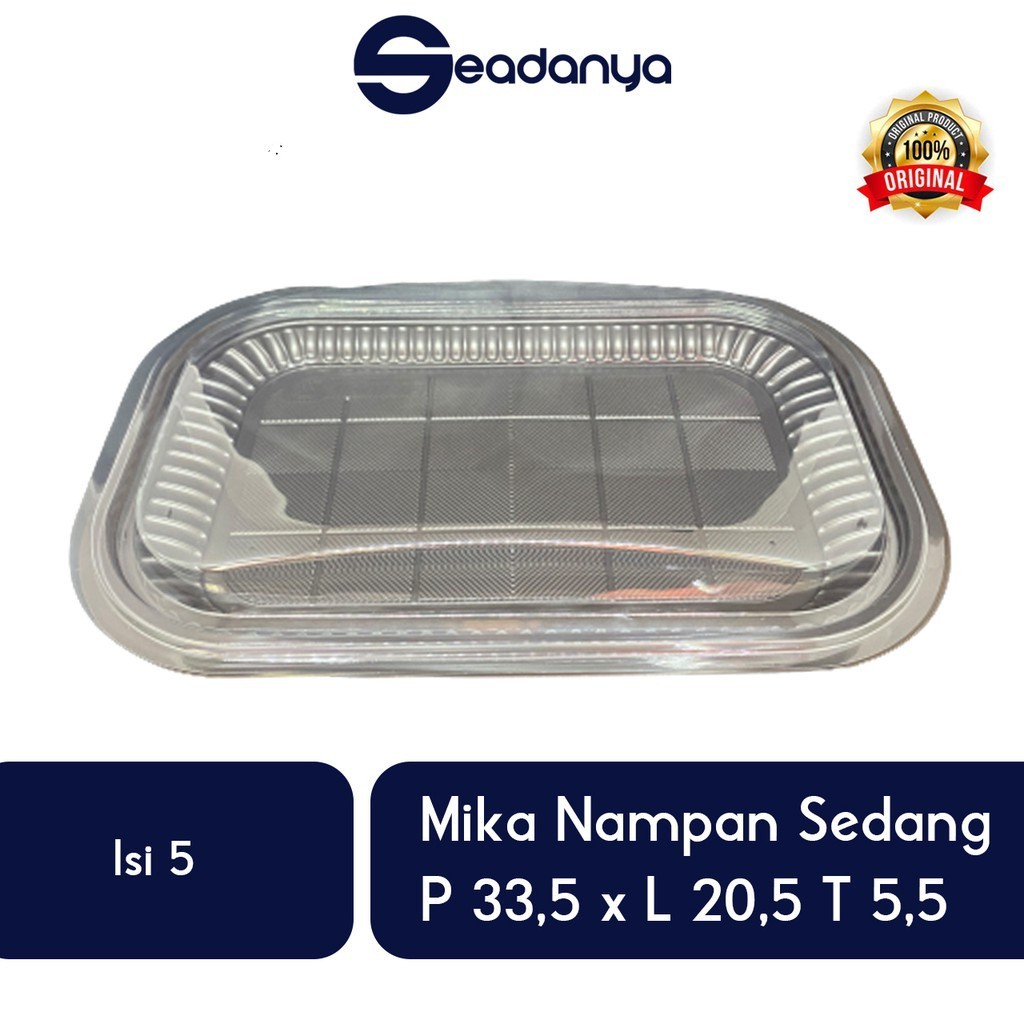 Mika Nampan Kue Sedang Cake Tray MMP (ISI 5) P 33,5 L20,5 T 5,5 - Mika Kue Basah,Hantaran,Brownies