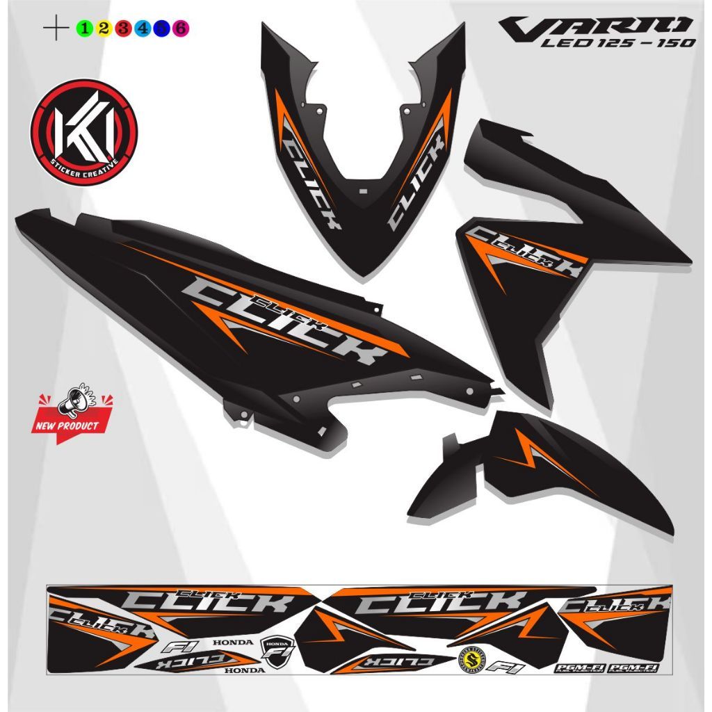 STRIPING MOTOR VARIO 125-150 / STICKER MOTIP LIS MOTOR VARIO 125-150 K46 / STICKER STRIPING