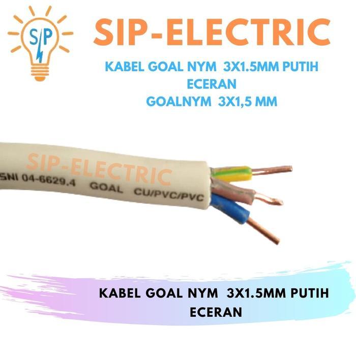 Kabel Goal Nym 3X1.5Mm Putih Eceran / Goal Nym 3X1,5 Mm