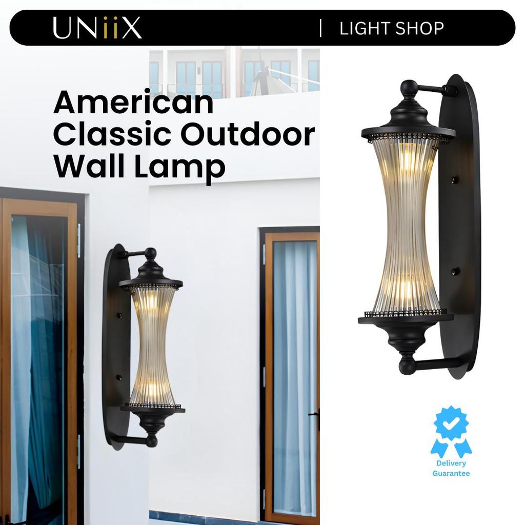 UNiiX - LD7303 | Lampu Hias Dinding Outdoor Model American Klasik Untuk Teras dan Dinding Halaman Ru