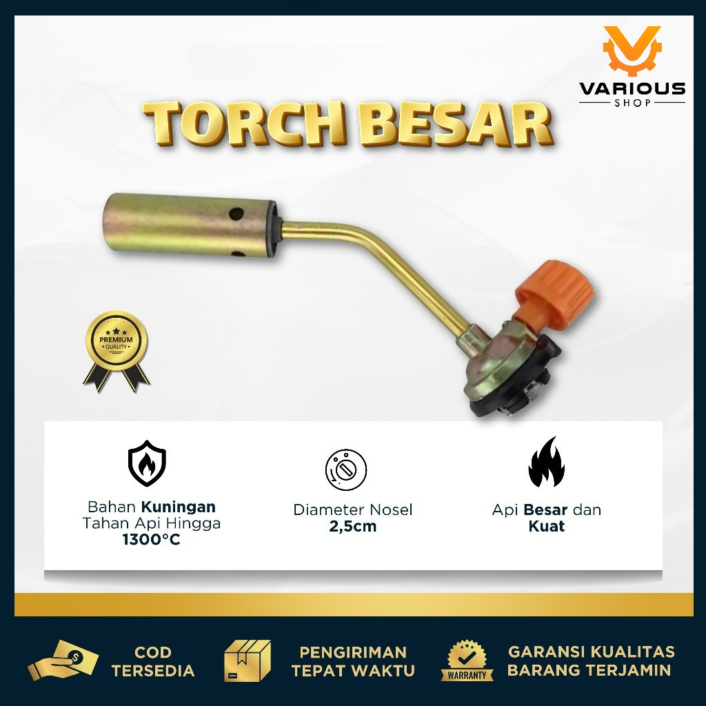 Blow Gas Torch / Kepala Las Kuningan API BESAR - Kepala Gas Pemantik
