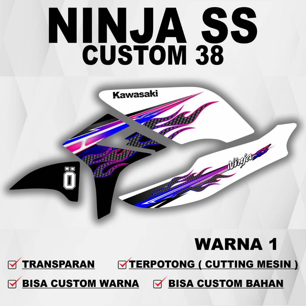 COD stiker Sticker Ninja SS / Striping Ninja SS / Stiker Striping Decal Transparan Ninja SS / Sticke