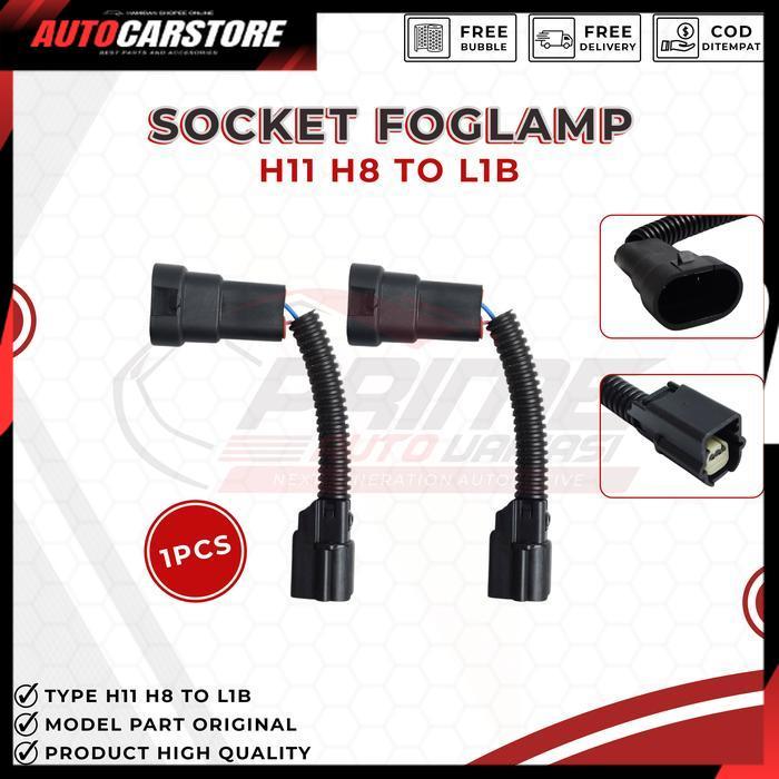 [ ACSports ] [1PCS] Socket Male H11 H8 To L1B Soket Foglamp Honda Brio 2023 Innova Reborn