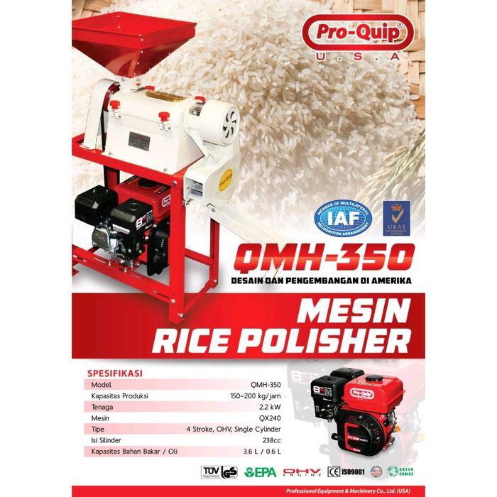 (PROQUIP QMH350) Mesin Penggiling Padi QMH-350 / Rice Polisher Beras Kebi Mini QMH 350 - Mesin Gilin