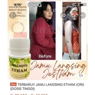 JAMU LANGSING JESTHAM 1botol isi 10 kapsul maroon GROSIRPINKY