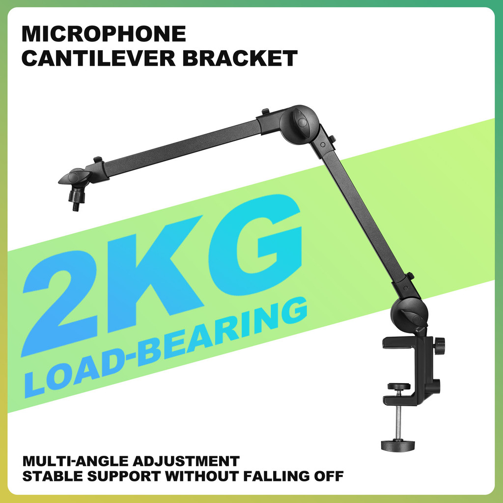 Stand Tiang Mikrofon untuk konten podcast streaming, rekaman audio MIC
