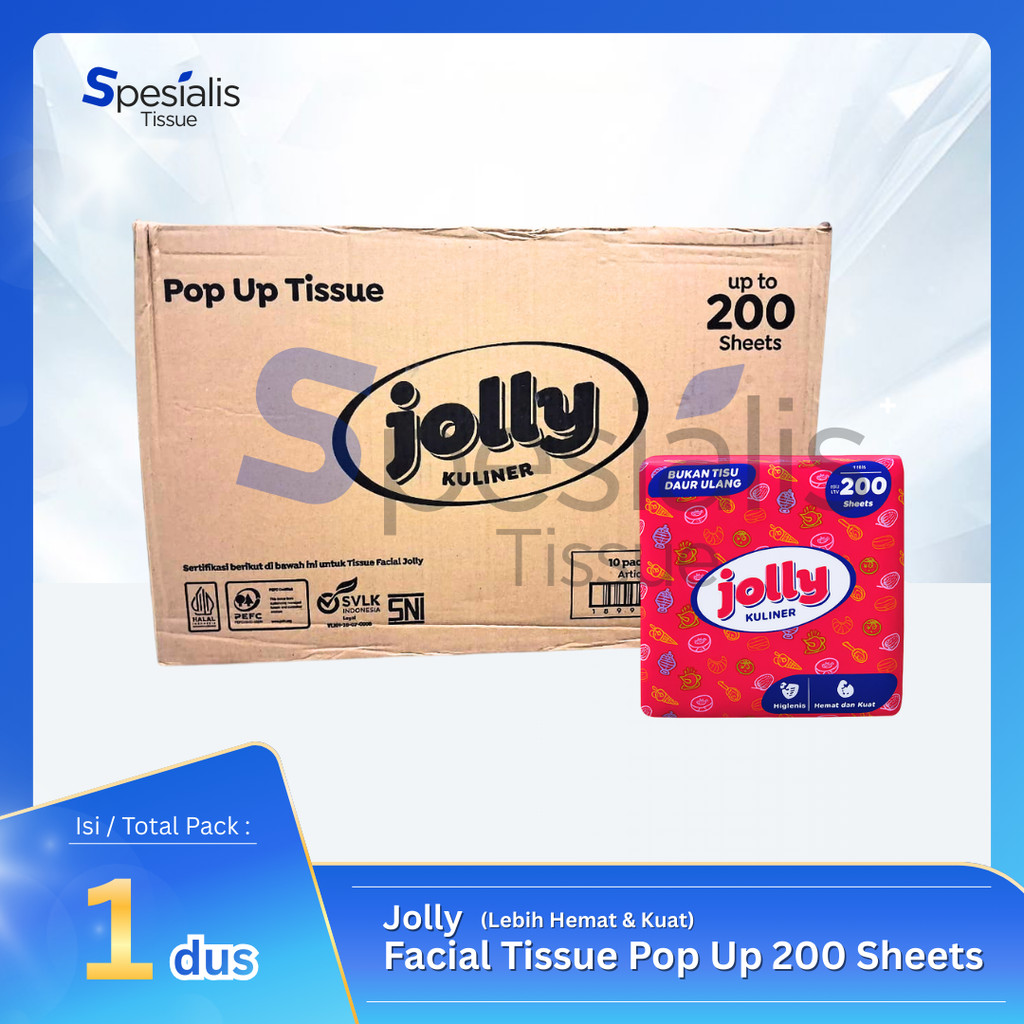 Jolly Pop Up 160 Sheet 1 Dus isi 100 pcs/Tissue Pop Up