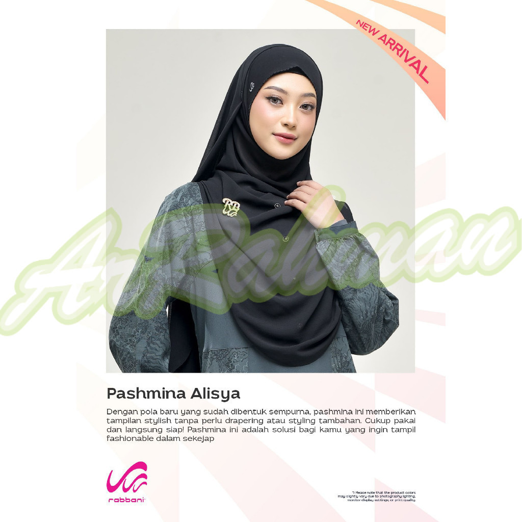 DISKON Pashmina Alisya | Pashmina | Jilbab | Hijab | Kerudung Rabbani | Rabbani [Ori Rabbani] Ar-Rah