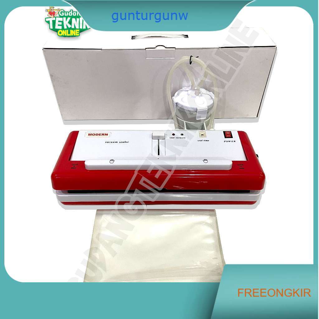 Vacuum Sealer Makanan MODERN DZ280/2SE DZ-280A  Vacum Vakum Pakum Udara Pengemasan Makanan Ikan Dagi