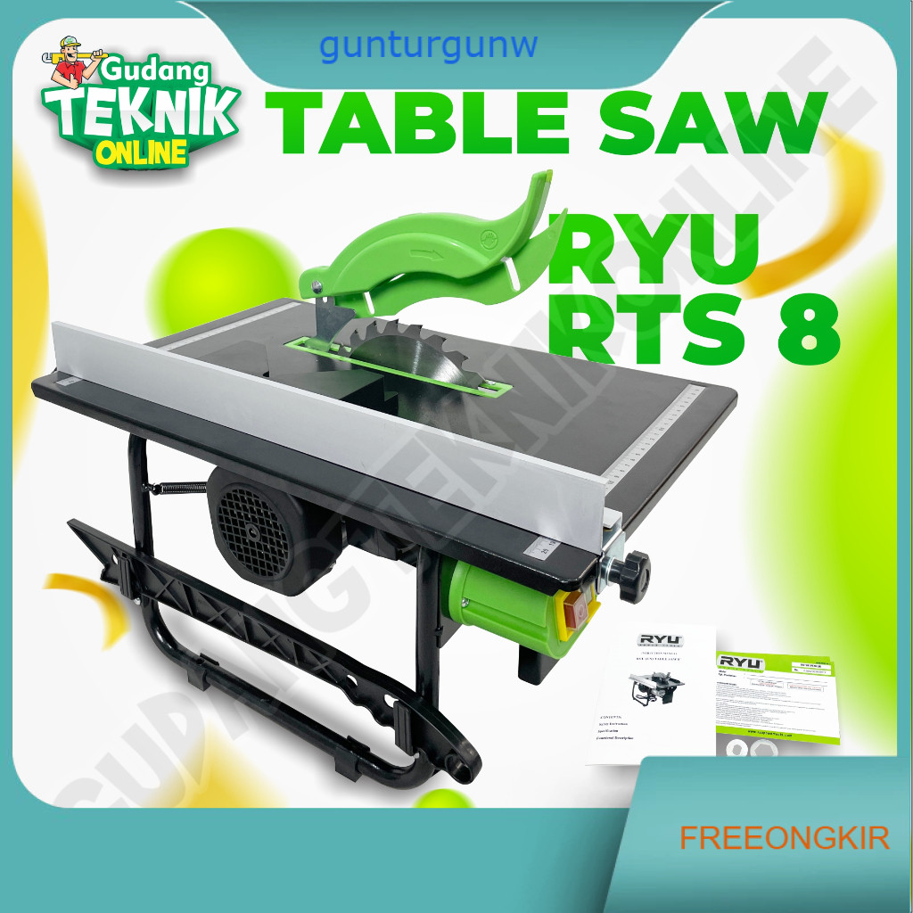 RYU RTS8 / Table Saw RYU RTS 8 - Mesin Gergaji Meja 8inch RYU Tekiro 8 Inch