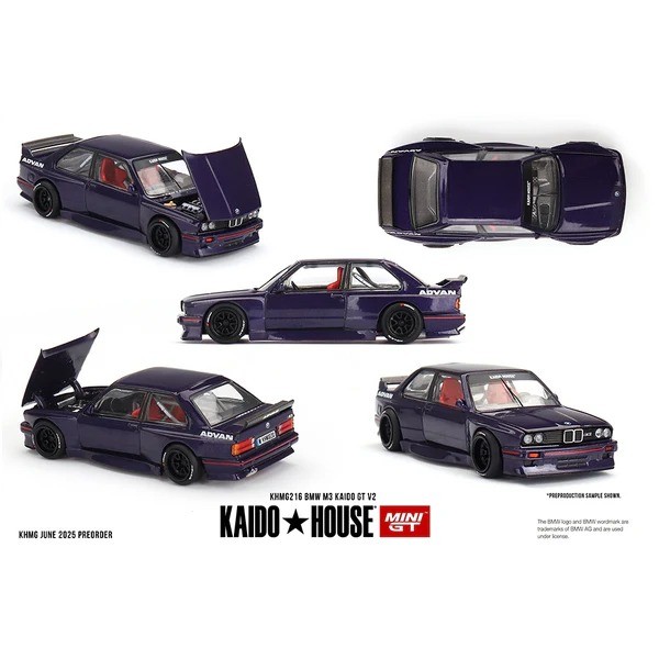 MINI GT KAIDO HOUSE KHMG216 BMW M3 KAIDO GT V2 UNGU PURPLE DIECAST MINIGT