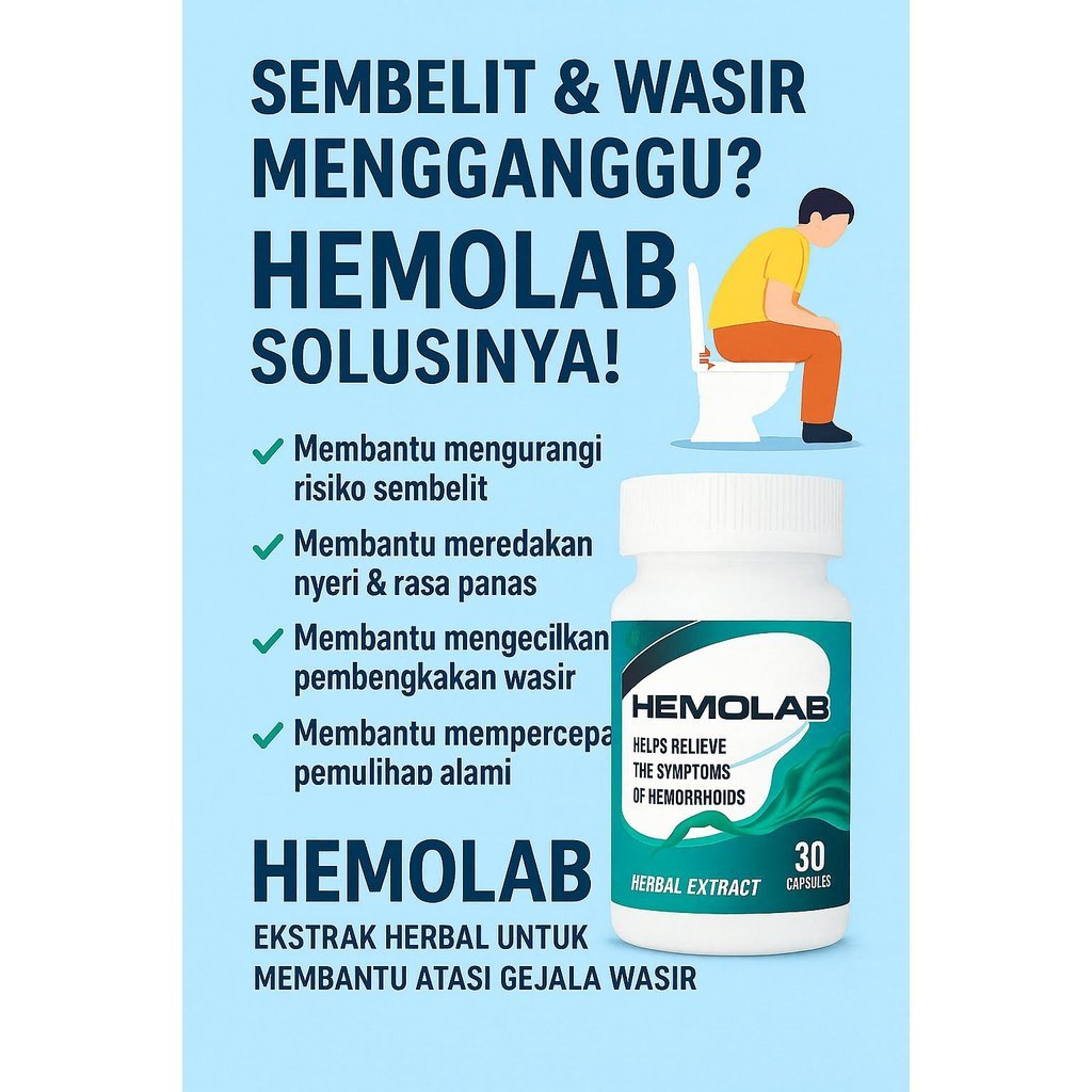 Hemolab Original Obat Untuk Meringankan Wasir Ambeien Oba Wasir t Herbal Asli Manjur BPOM HEMOLAB