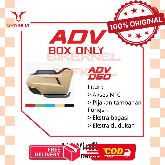 Uwinfly BOX ADV (BOX ONLY) for D60/D70/D65/D75 Tambahan Bagasi & Tempat Duduk Kompatibel Untuk Uwinf
