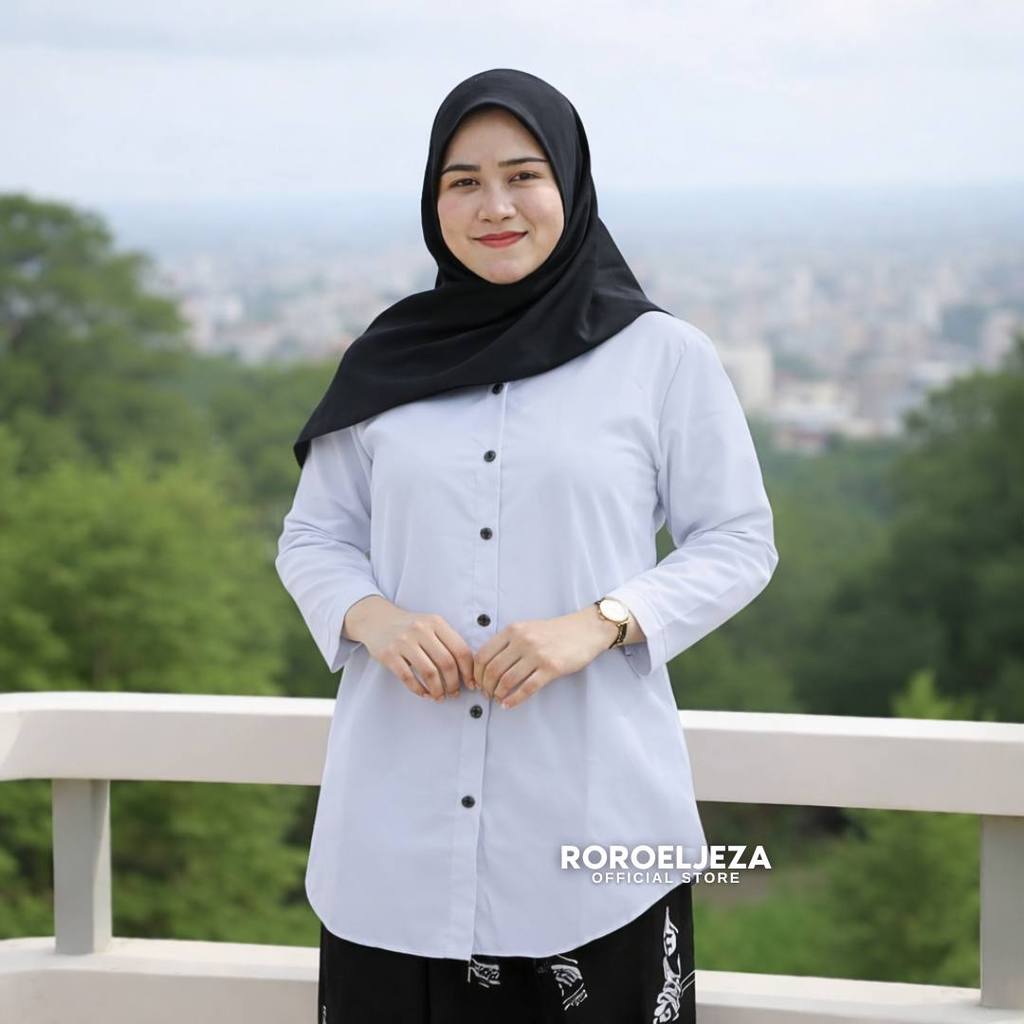 Kemeja Tunik Katun Polos Rayon Twill Kemeja Tunik Polos LD 115