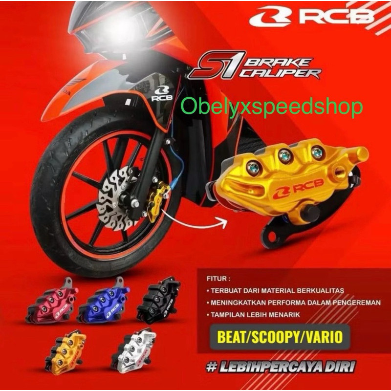 Kaliper Depan RCB Racing Boy S Series Vario / Beat / Scoopy / Genio / Spacy / CRF / KLX