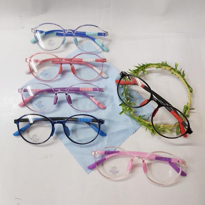 Frame Kacamata Anak 5289 lentur ringan - Bening biru