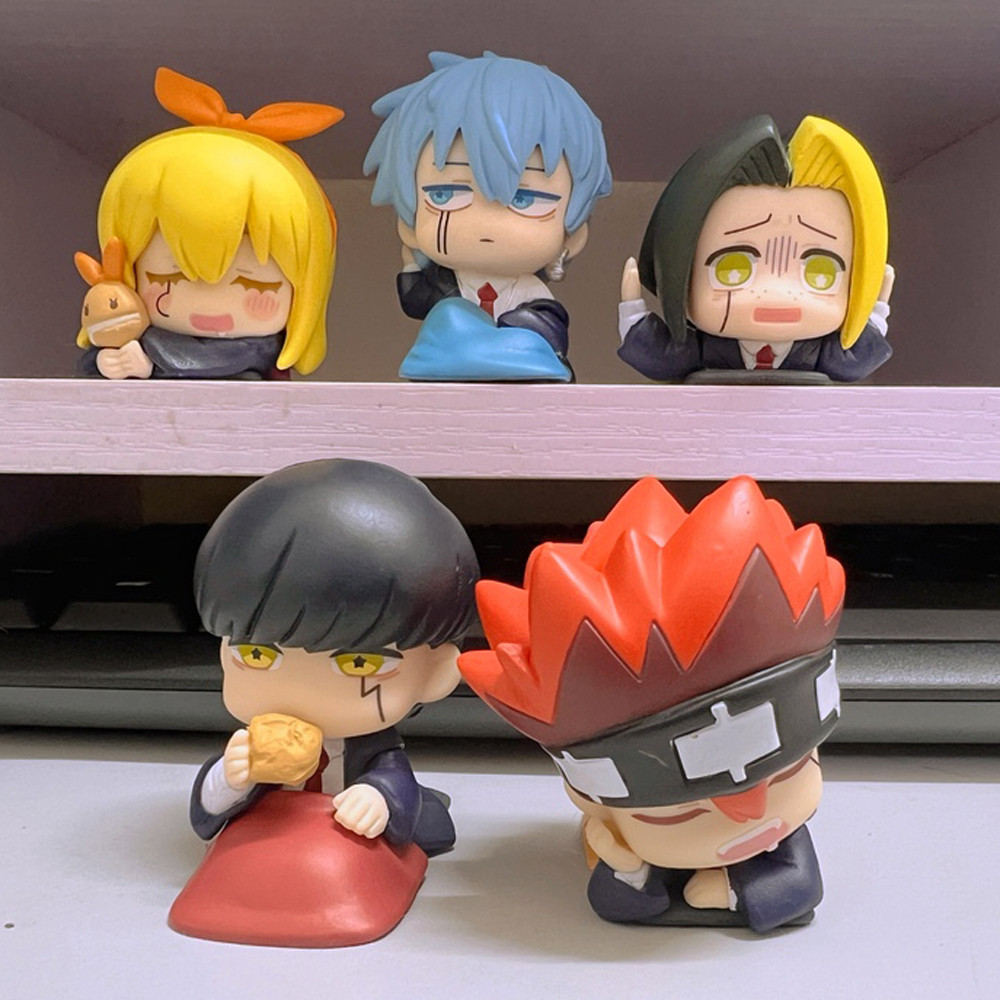 5PCS/Set Anime Mashle: Magic and Muscles PVC Model Doll Lance Crown Barrett Lemon Irvine Mash Burned