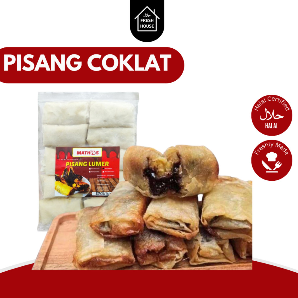 PISANG LUMER COKLAT / PISANG LUMER COKLAT KEJU MATHOS FROZEN ISI 10