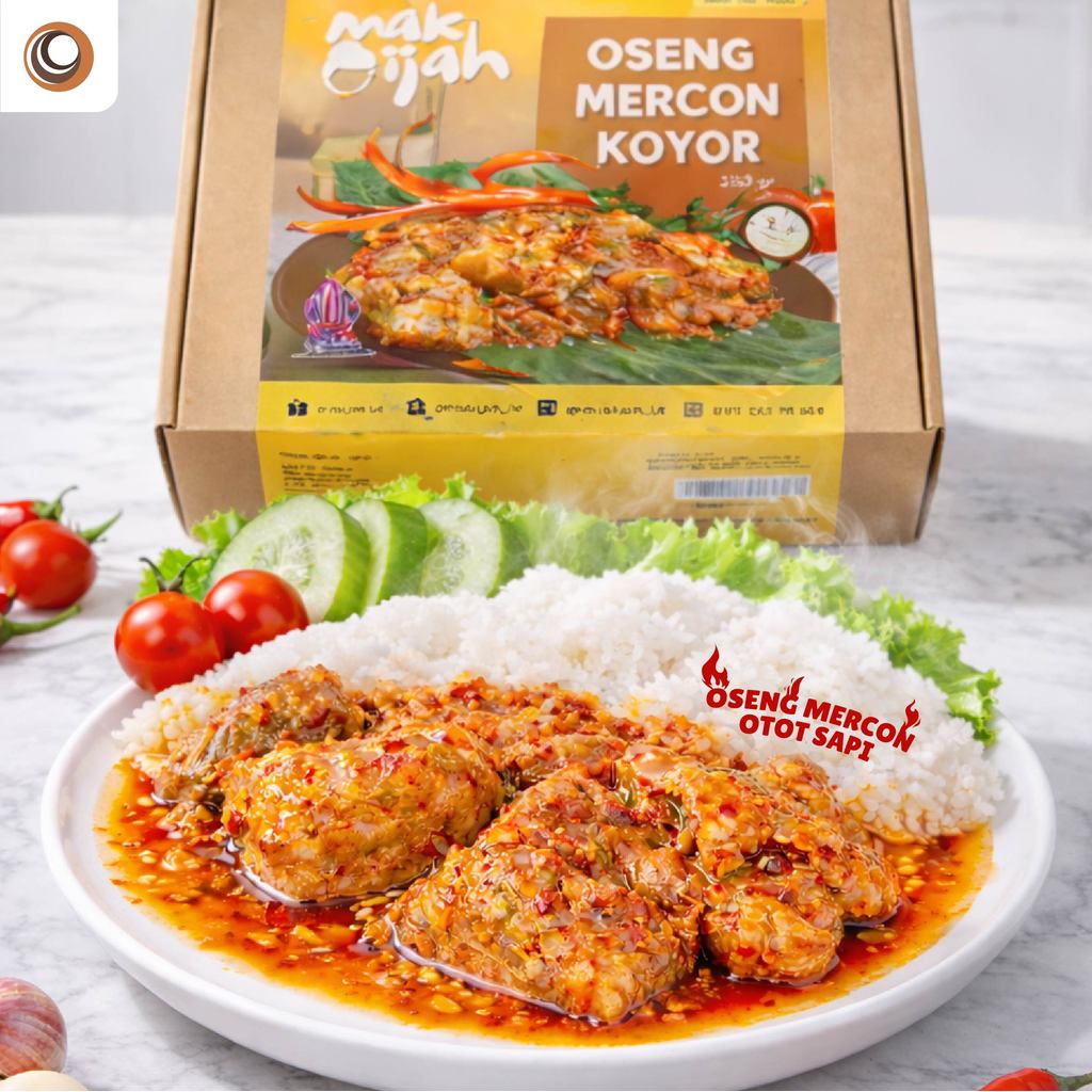 Makijah Oseng Mercon Koyor Otot Sapi 250 Gr - Gurih Autentik Koyor Tekstur Kenyal Tidak Alot Siap Ma
