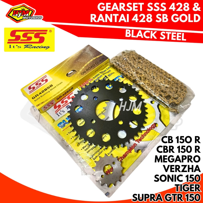 GEAR SET SSS BLACK CBR 150 R / CB 150 R / SONIC 150