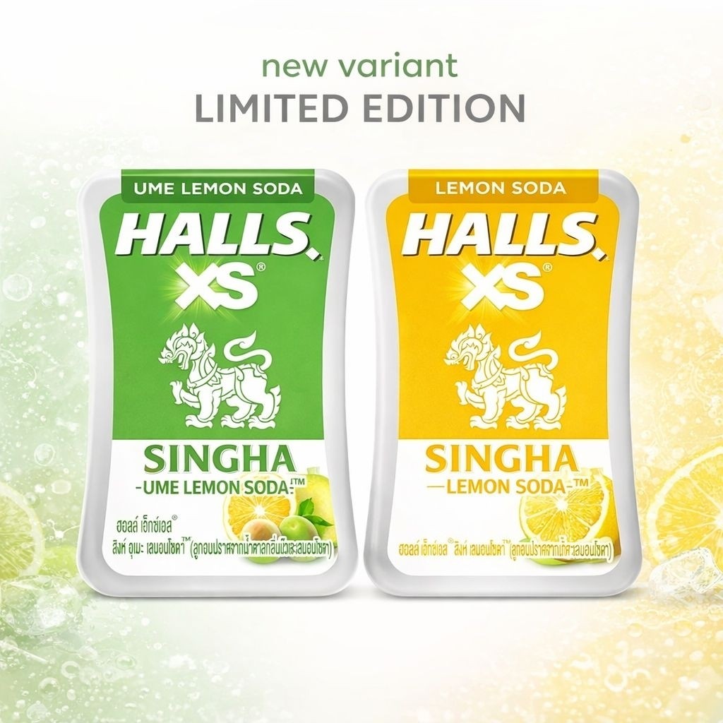 Permen Halls XS Sugar Free Berbagai Rasa. Bebas Gula.
