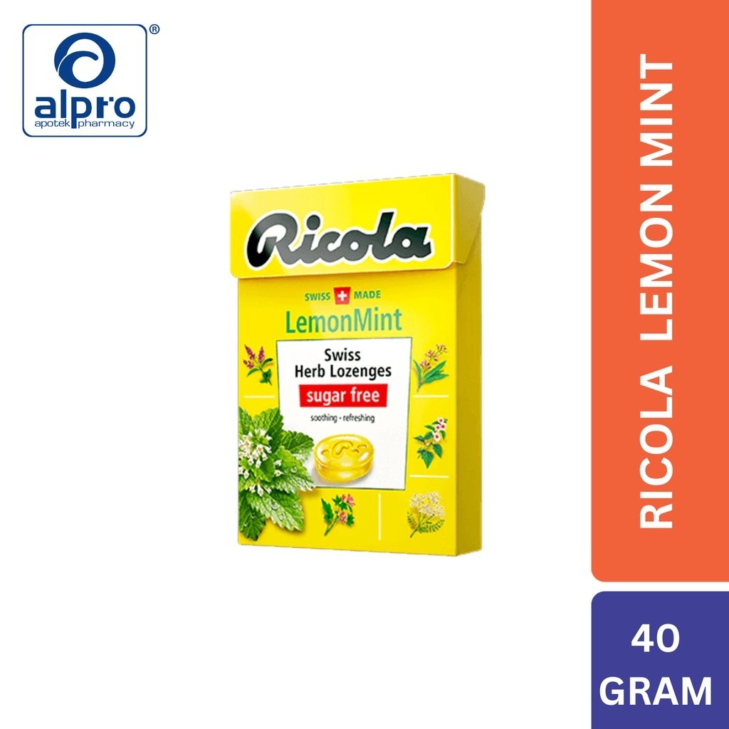 Ricola Lemon Mint Sugar Free 40g
