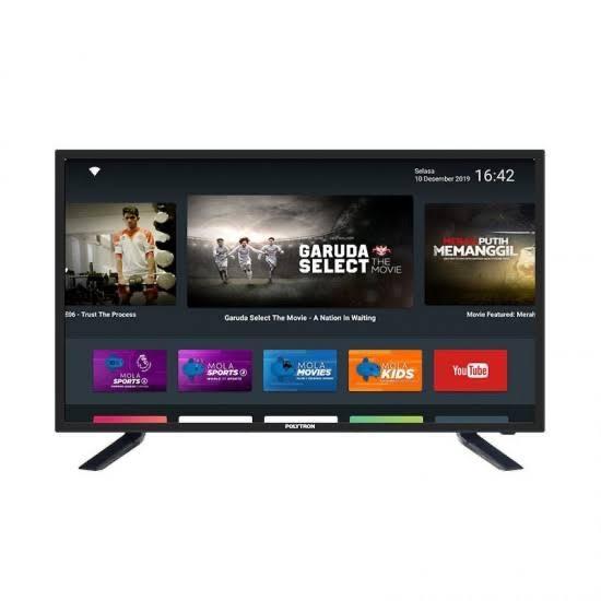 Polytron 32AD1508 Smart LED TV 32 Inch HD Ready USB Movie Bluetooth Remote Mola TV Android Series Sm