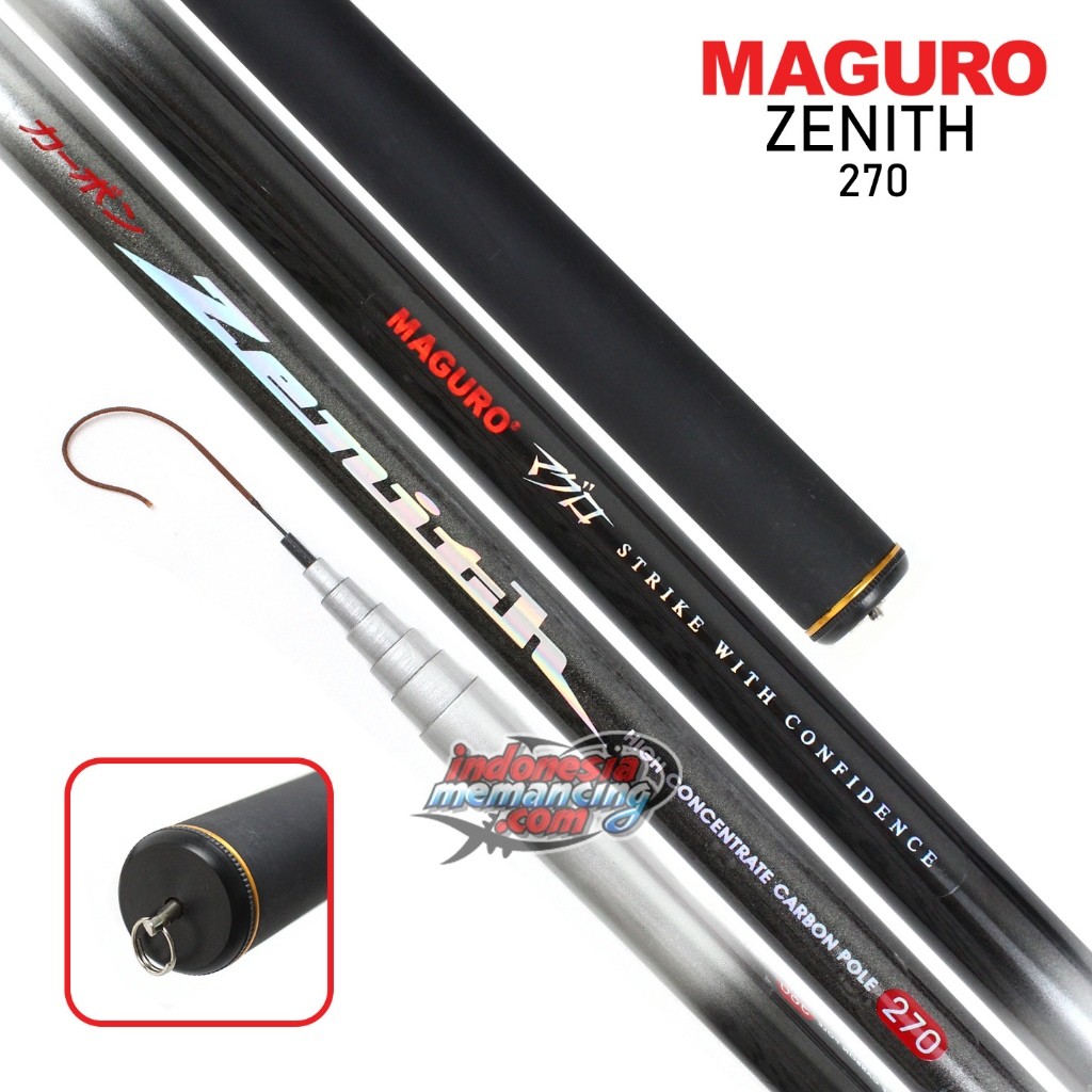 Joran Tegek MAGURO ZENITH | 270 330 360 390 450 540 | Carbon Keiryu | Ruas Pendek Lentur IM Plaza