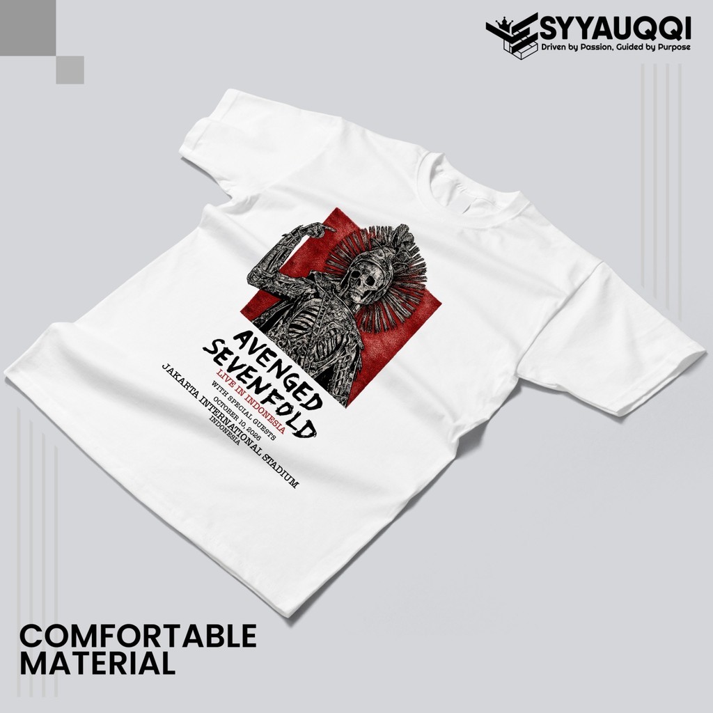 Kaos Avenged Sevenfold Katun Combed – Avenged Sevenfold T Shirt Kaos Metal Original