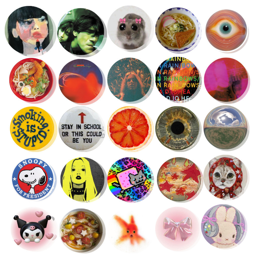 Yayang PIN BUTTON 44mm cute - y2k / deco / soulavski / turnover / my bloody valentine / art / coquet