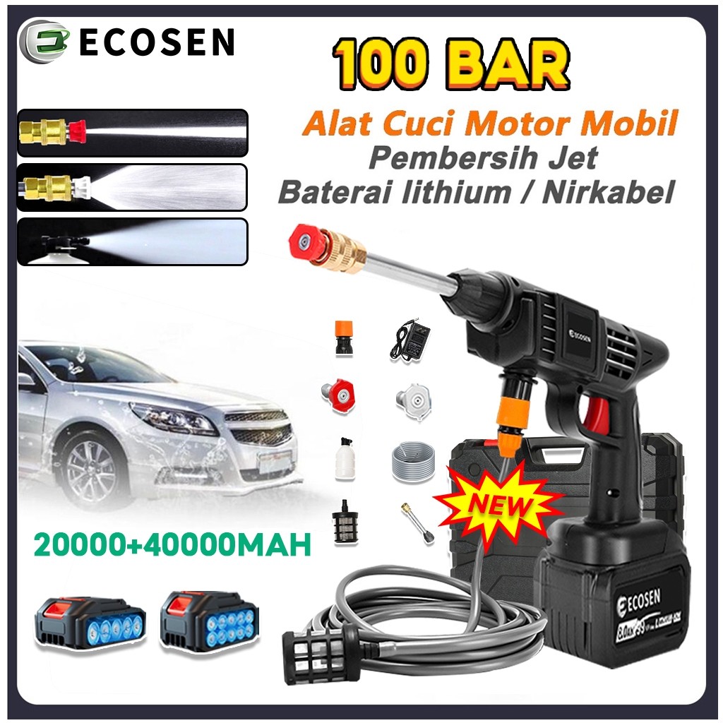 FAVORE Jet Cleaner Alat Cuci Motor Mesin Cuci Mobil Cuci Motor Portable Jet Baterai Steam Cordless M