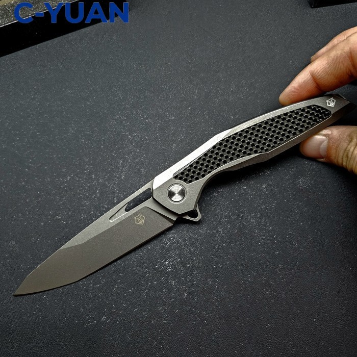 Shirogorov F95NL EDC Folding Knife D2 Blade Liner Lock Pisau Lipat Ramping Outdoor