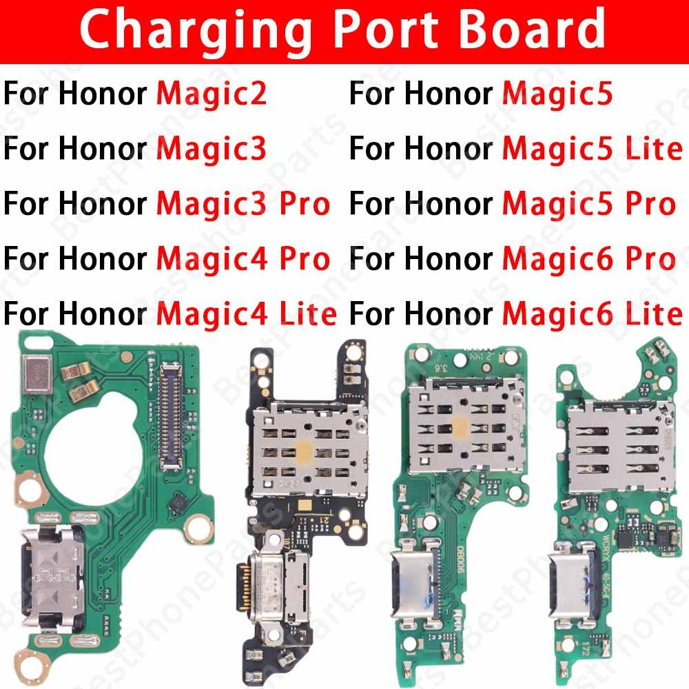 Untuk Honor Magic2 Magic3 Magic4 Magic5 Magic6 Pro Lite Konektor Port Pengisian Daya USB Baru Kabel 