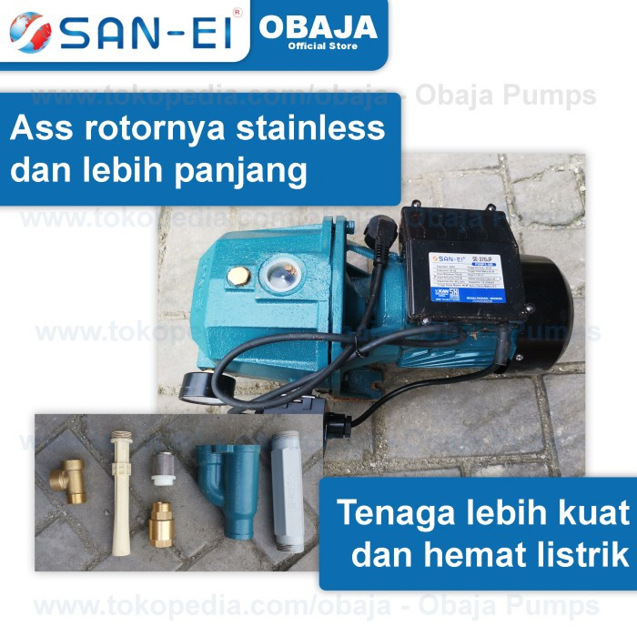 San Ei SE 370 JP Dengan Tabung / Pompa Air Sumur Dalam Jet Pump Otomatis SE 370 JP San Ei - Dengan T
