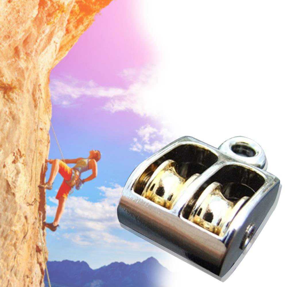 Alat Angkat Beban Berat ASOL Katrol Mini Swivel Pulley Double Wheel

