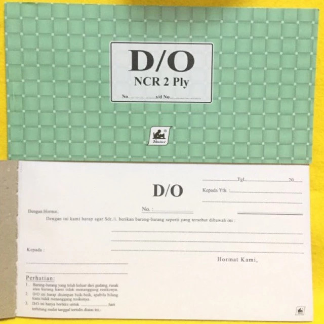 BON D/O Standard 2 Ply Rangkap Buku Keuangan Eceran