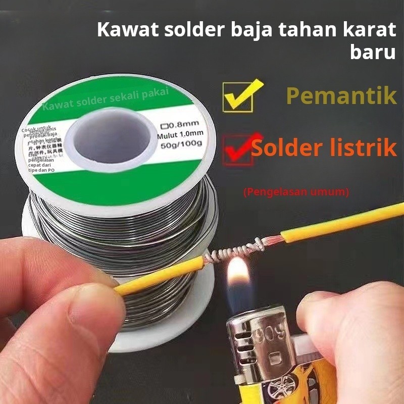 Kawat solder baru kawat timah solder universal kawat solder listrik nikel tembaga tanpa bersih kawat