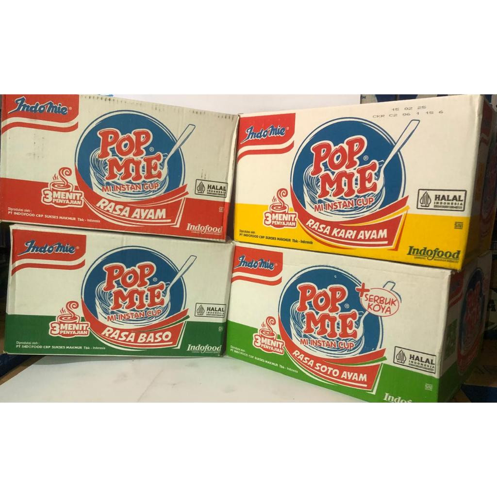 Pop Mie 1 Dus Isi 24 Cup – Semua Varian Rasa | Mie Instan Praktis & Lezat