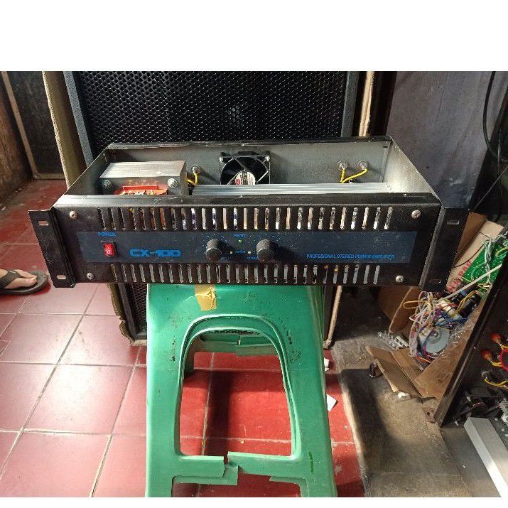 ampli rakitan box cx 100 type b dan d trafo 10 ampere besar bisa angkat speaker 15 inchi x 4
