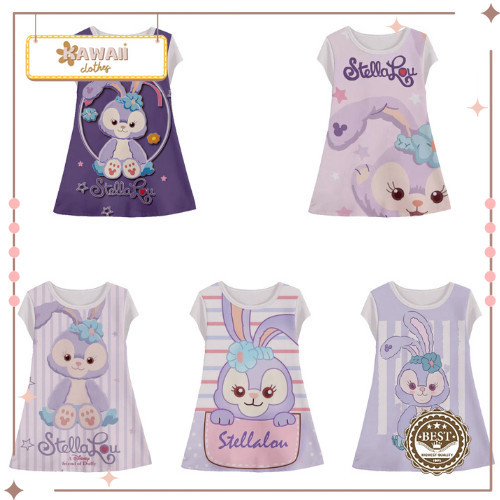 Tunik Anak Stella Lou Dress Animasi 3d Lucu Stella Lou Baju Anak Perempuan Usia 1-12 Tahun - kawaii.