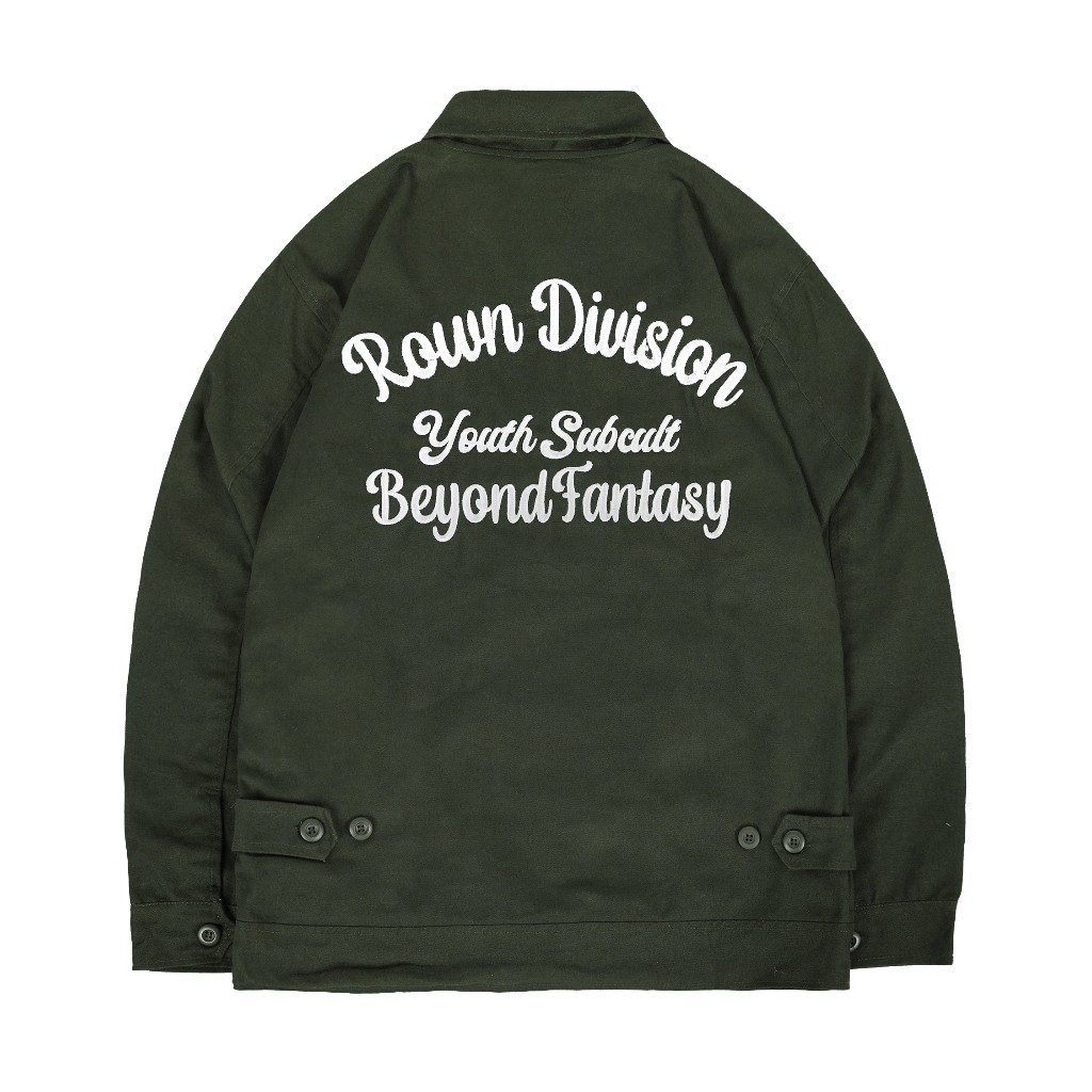 Rown Division Official Deck Jacket - Rowndvsn Jaket Kanvas Artania Army