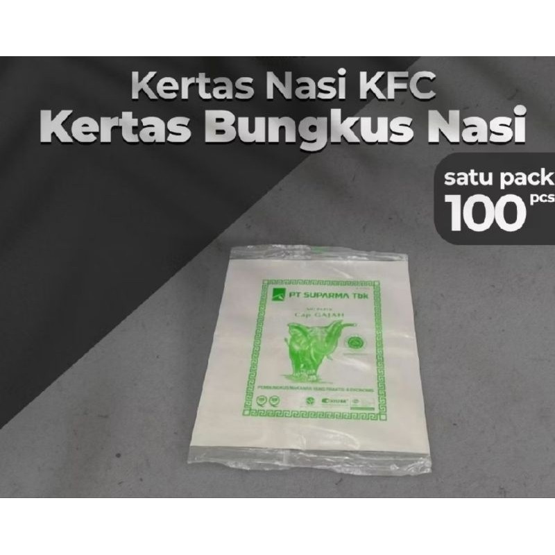Kertas pembungkus nasi KFC kertas nasi KFC putih polos