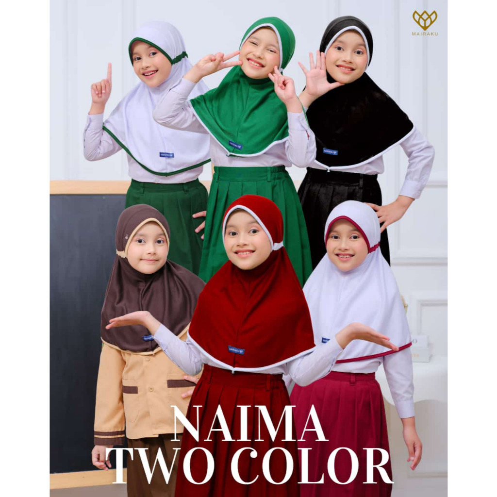 Mairaku Jilbab Hijab Kerudung Anak Perempuan Instan Kaos List Serut Latifa Ukuran TK Dan SD SS2