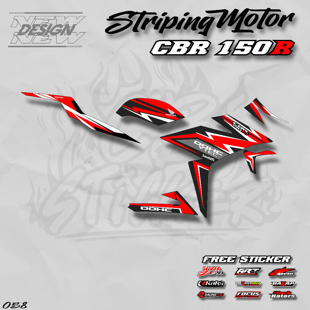 Striping CBR 150R Facelift 2016-2019 Sticker Cbr 150r Facelift