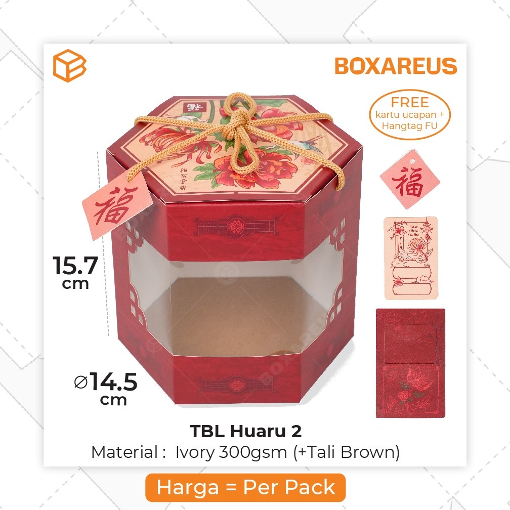 DIMSTORE Packaging Toples Imlek Hampers CNY Kemasan Cookies | TBL HUARU 2