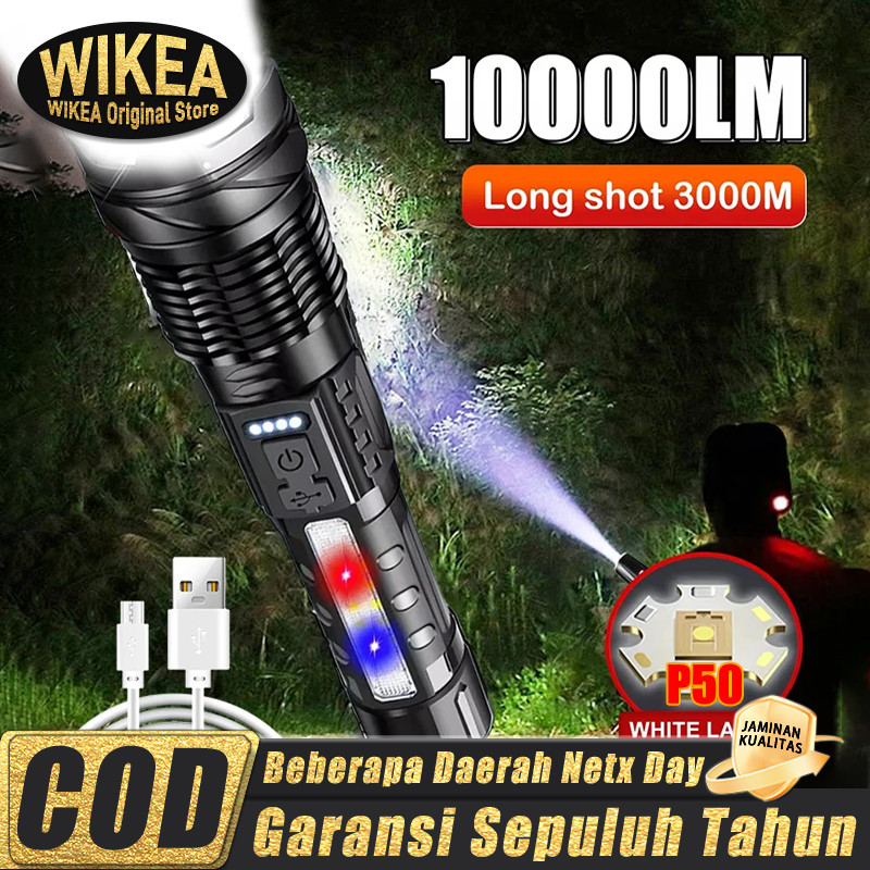 Senter Super Terang Senter Terbaik LED Isi Ulang 7 Mode Zoom Senter Led Rechargeable Cahaya SenterSe