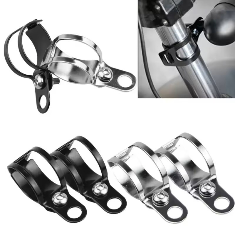 Delova 2pcs Briket Lampu Tembak Motor Breket Dudukan Lampu Sorot Motor Braket Lampu Sein Sepeda