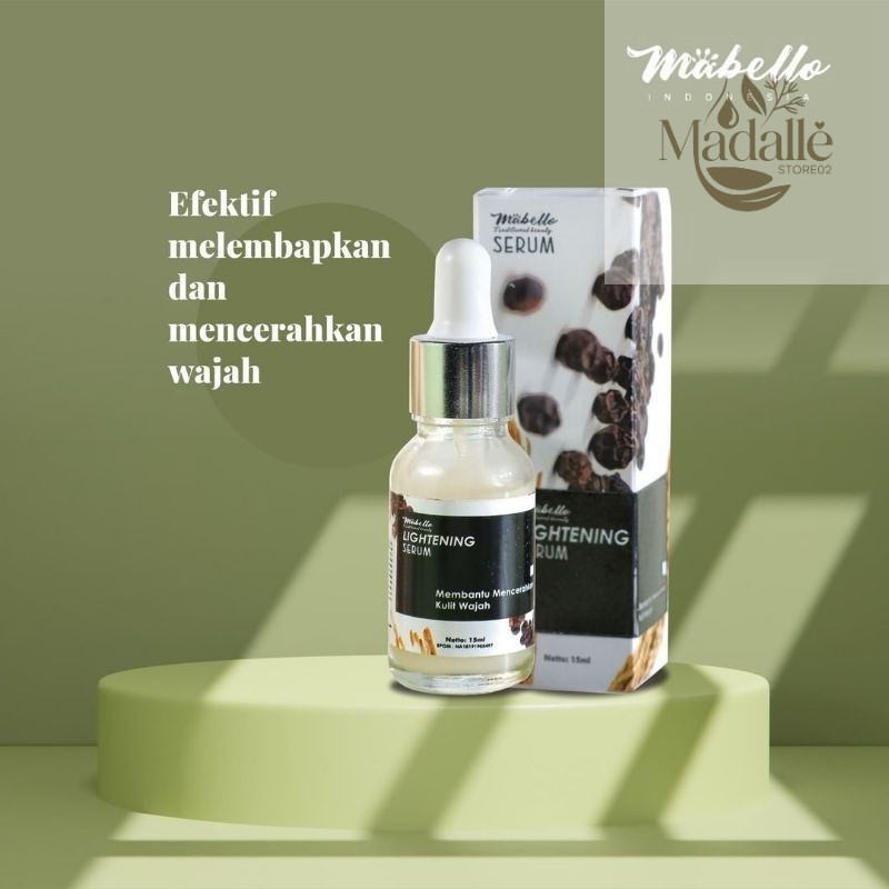 Mabello Lightening Serum Wajah / Serum Alami Mencerahkan Kulit / Serum Glowing