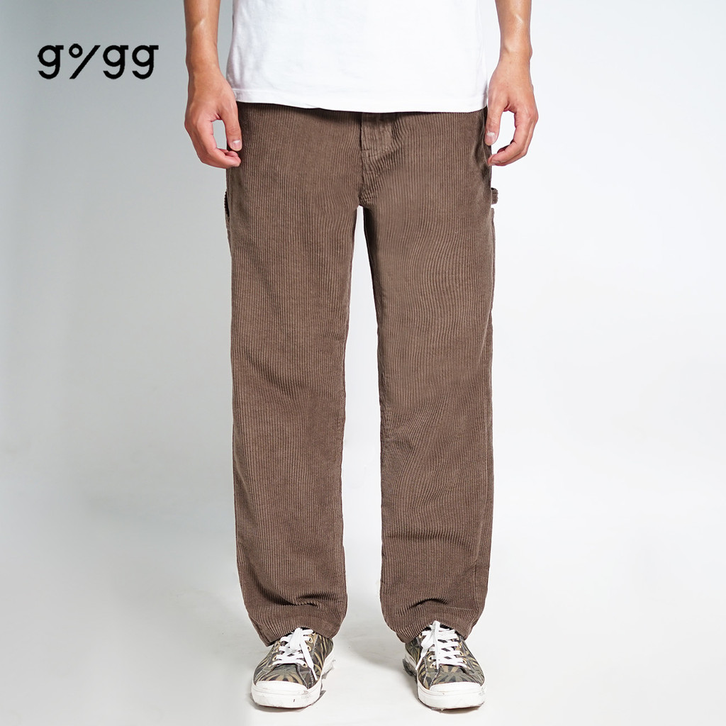 GIGG –TUICK - Celana Panjang Corduroy Coklat - Celana Reguler Carpenter Corduroi - Pants Brown